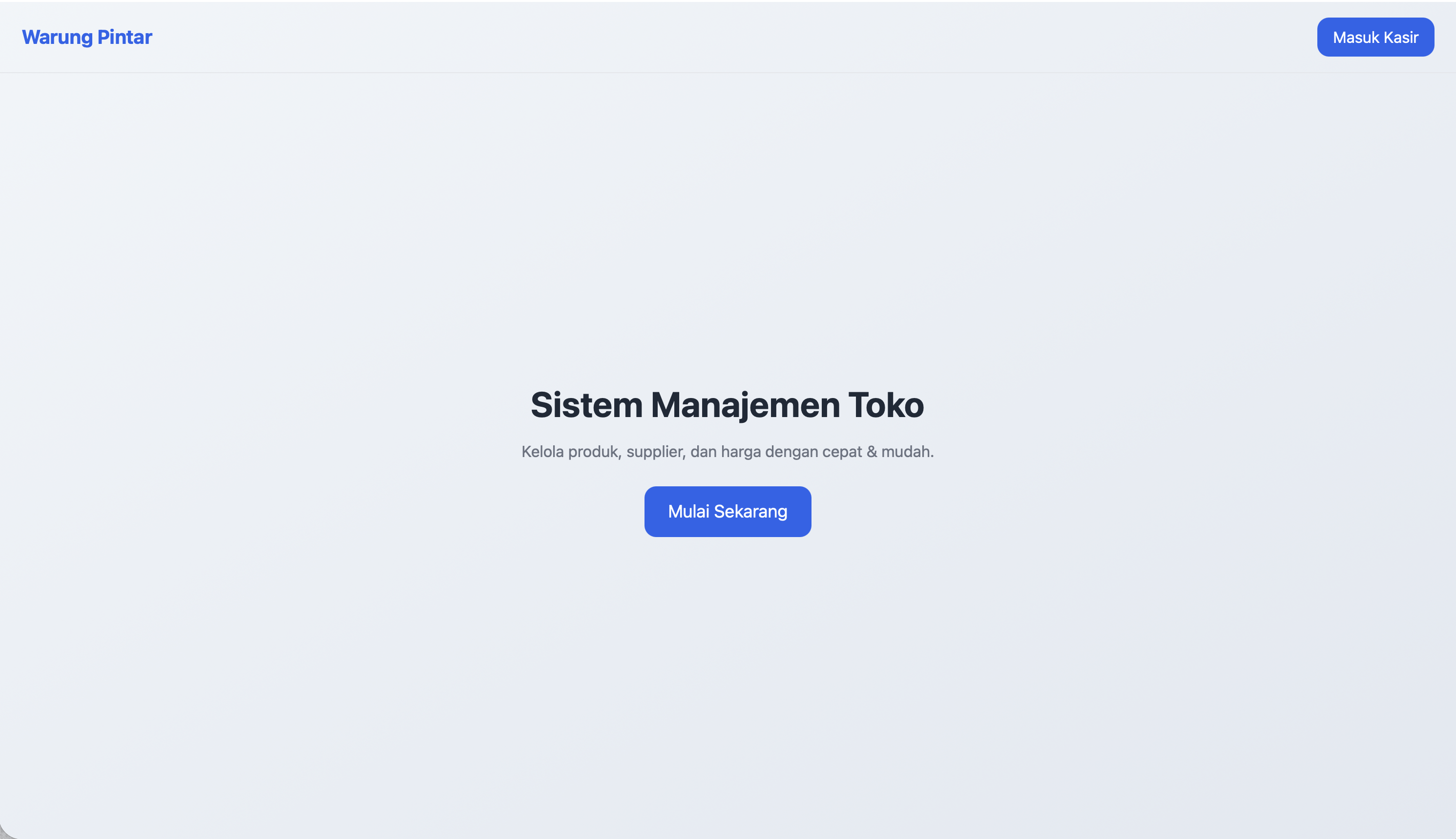 WarungPintar: Modern Cloud-Based POS & Inventory System